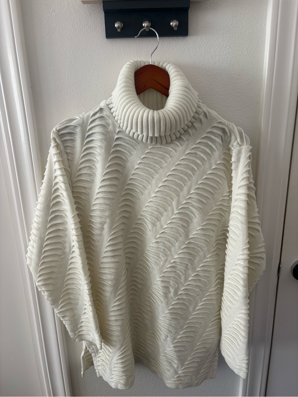Vintage Geometric Turtleneck Sweater